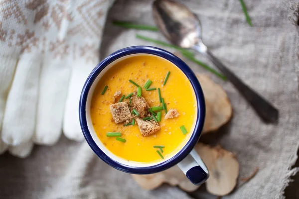 Sweet potato soup — Stock Image Sweet potato soup Royalty Free Stock Photos