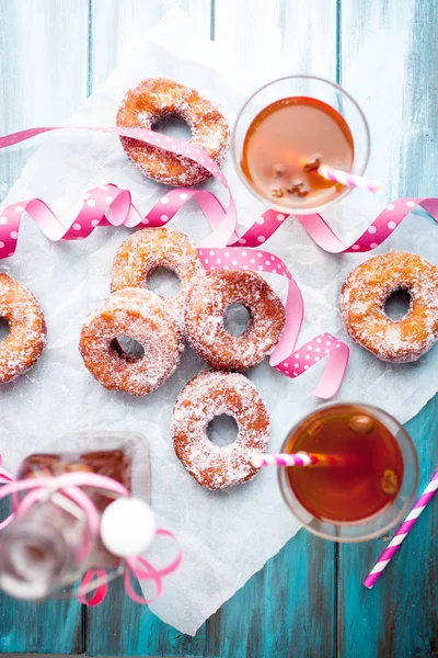 Traditional Finnish Sima Sugar Donuts — Stock Photo, Image