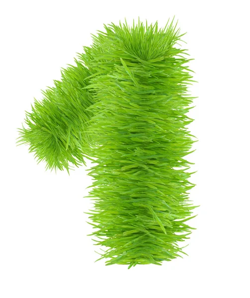 Numbers made of grass - 1 — Stock Photo, Image