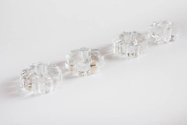 Sex toys -  set of rings holding penis erection, on white