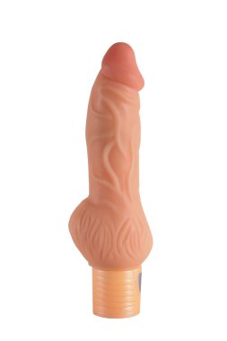 Sex toy artificial phallus isolated on white background