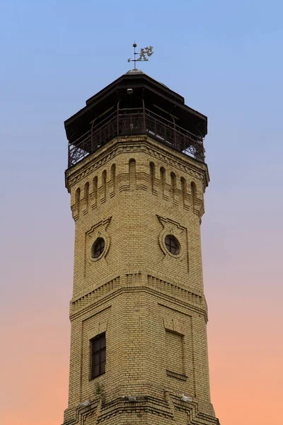 Close up of Fire Tower in Grodno, Belarus Royalty Free Stock Photos
