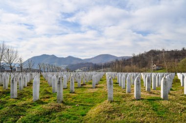 Srebrenica - Bosnia and Herzegovina, memorial and cemetery for the victims of the genocide clipart