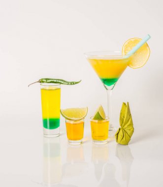 Renk içki içecekler renkli dizi, dekore meyve, renk 