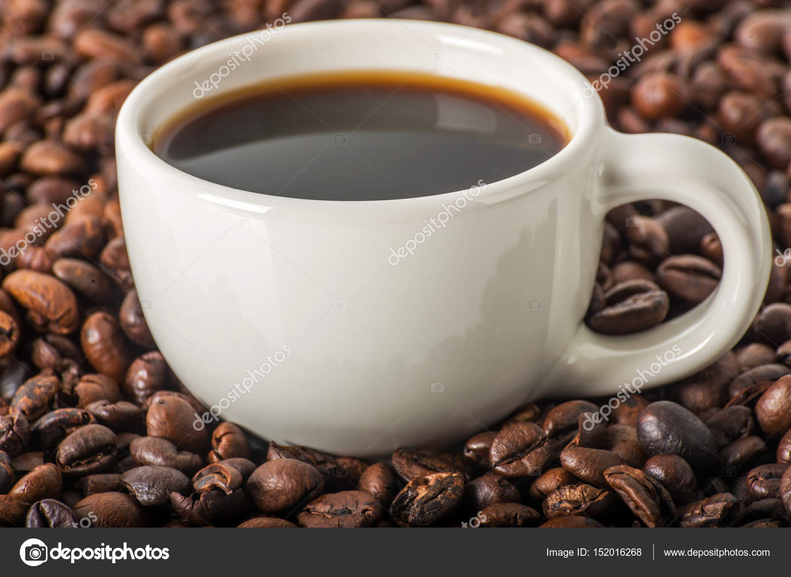 Imágenes un café de café Café negro en taza blanca