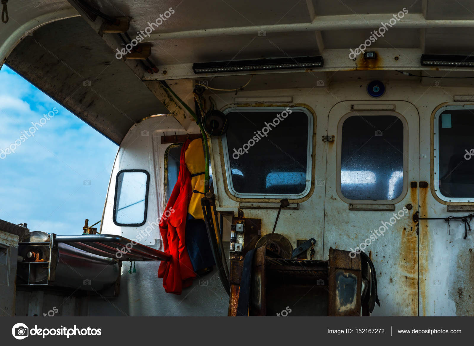 The Fishing Boat S Interior The Right Side Of The Boat The