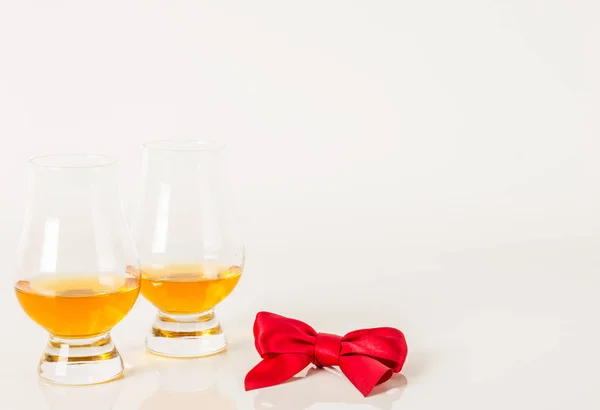 Set of single malt tasting glasses, single malt whisky in a glas — Stock Photo, Image