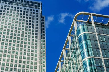 Modern iş gökdelenler, yüksek cam binalar, modern archit