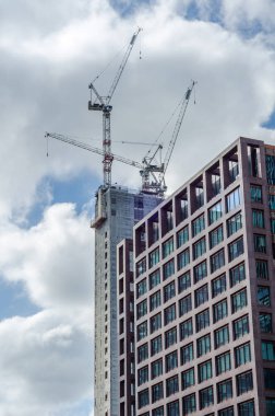 Modern iş gökdelenler, yüksek cam binalar, modern archit