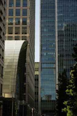 Modern iş gökdelenler, yüksek cam binalar, modern archit