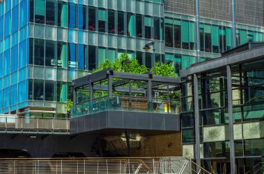 Modern iş gökdelenler, yüksek cam binalar, modern archit