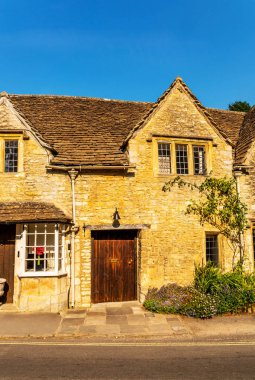 Eski İngiliz kasabası ve güzel tarihi binalar, eski street, h