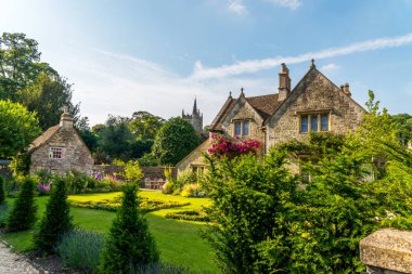 Eski İngiliz kasabası ve güzel tarihi binalar, eski street, h