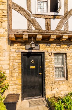 Eski İngiliz kasabası ve güzel tarihi binalar, eski street, h