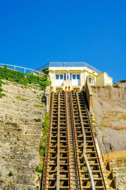 Cliff demiryolu, füniküler kablosu Asansör demiryolu, deniz VILL