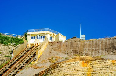 Cliff demiryolu, füniküler kablosu Asansör demiryolu, deniz VILL