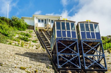 Cliff demiryolu, füniküler kablosu Asansör demiryolu, deniz VILL