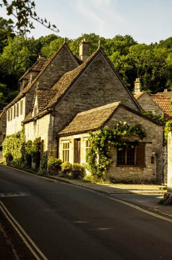 Eski İngiliz kasabası ve güzel tarihi binalar, eski street, h