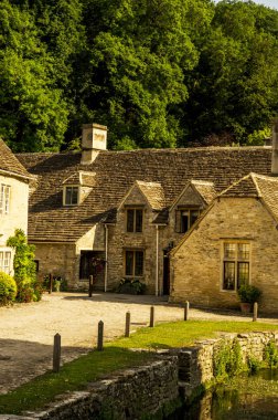 Eski İngiliz kasabası ve güzel tarihi binalar, eski street, h