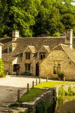 Eski İngiliz kasabası ve güzel tarihi binalar, eski street, h