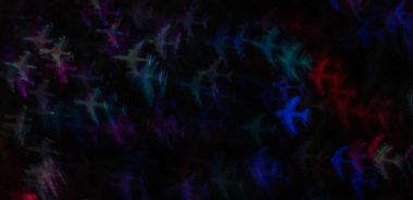 Farklı renkli uçak, soyut b ile güzel arka plan