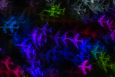 Farklı renkli uçak, soyut b ile güzel arka plan