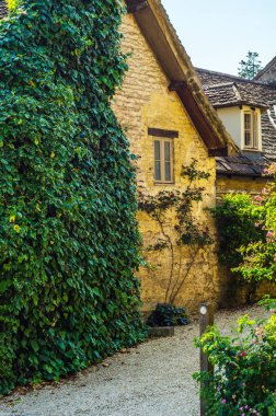 Eski İngiliz kasabası ve güzel tarihi binalar, eski street, h