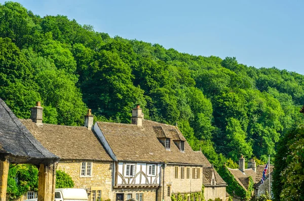 Eski İngiliz kasabası ve güzel tarihi binalar, eski street, h