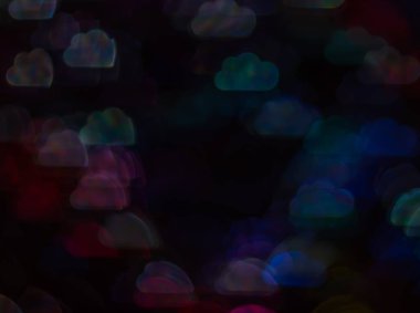 Farklı renkli bulut, soyut bac ile güzel arka plan