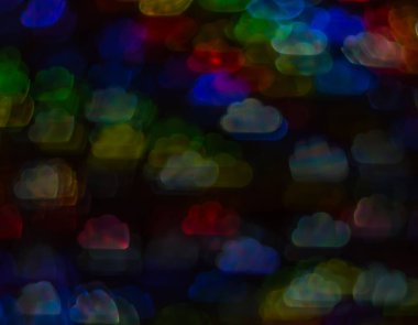 Farklı renkli bulut, soyut bac ile güzel arka plan