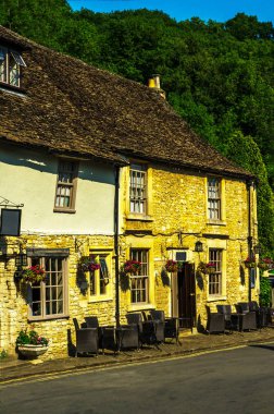 Eski İngiliz kasabası ve güzel tarihi binalar, eski street, h