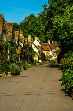 Eski İngiliz kasabası ve güzel tarihi binalar, eski street, h