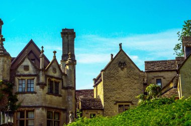 Tarihi kale, karakteristik turr stilize eski bina