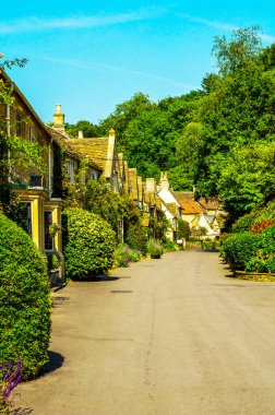 Eski İngiliz kasabası ve güzel tarihi binalar, eski street, h