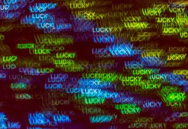 Beautiful background with different colored word lucky, abstrac — стоковое фото