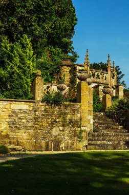 Tarihi kale, karakteristik turr stilize eski bina