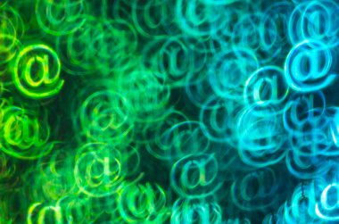 Tabelaya, soyut ba güzel arka plan ile farklı renkli