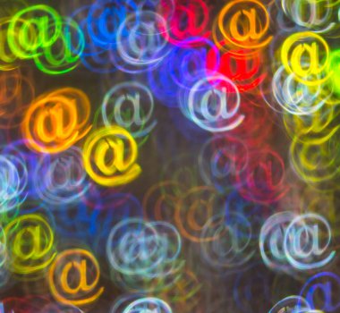 Tabelaya, soyut ba güzel arka plan ile farklı renkli