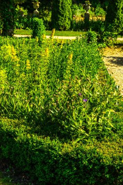 Antika stili, kaideleri üzerinde taş süslemeler güzel park,