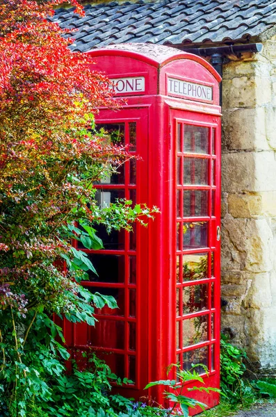 Cabina telefonica rossa, cabina rossa inglese simbolica, icona inglese, c — Foto Stock