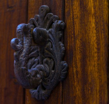 Kapı tokmağı pirinç bir dekorasyon, güzel entr şeklinde ile