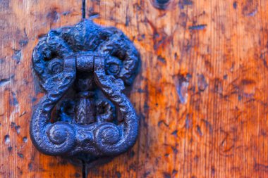 Kapı tokmağı pirinç bir dekorasyon, güzel entr şeklinde ile