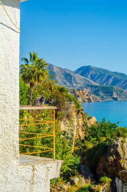 Şık balkon korkuluk, bir metal katı mimari elemen