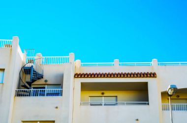 Şık balkon korkuluk, bir metal katı mimari elemen