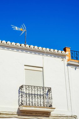 Şık balkon korkuluk, bir metal katı mimari elemen