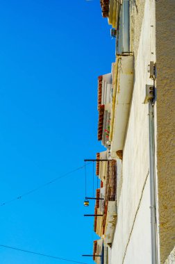 Şık balkon korkuluk, bir metal katı mimari elemen