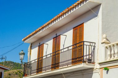 Şık balkon korkuluk, bir metal katı mimari elemen