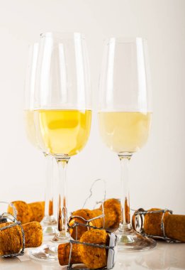 bir cam, yeni bir kutlama, Festival şekilde lüks şampanya