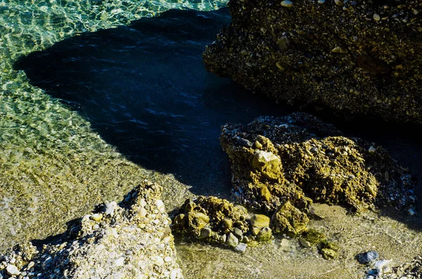 Amazing Sea Blue Summer Wave Rocks Relaxing View Rocks Water — Stock Photo, Image