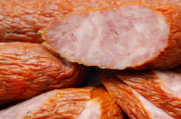 Traditionelle Polnische Wurst Scheiben Geschnitten Typische Delikatessen Aus Osteuropa Fleischgerichte — Stockfoto